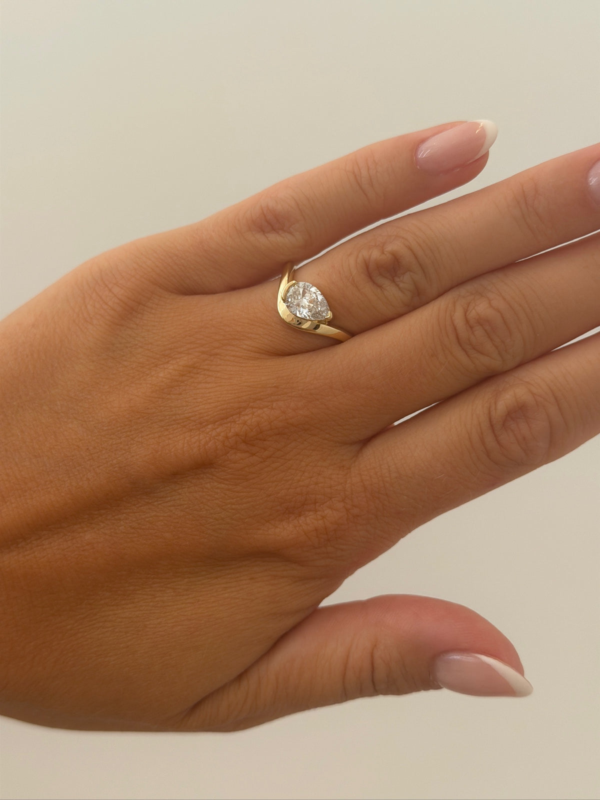 Bold Pear Diamond Ring - 14K Yellow Gold (0.70 ct.)