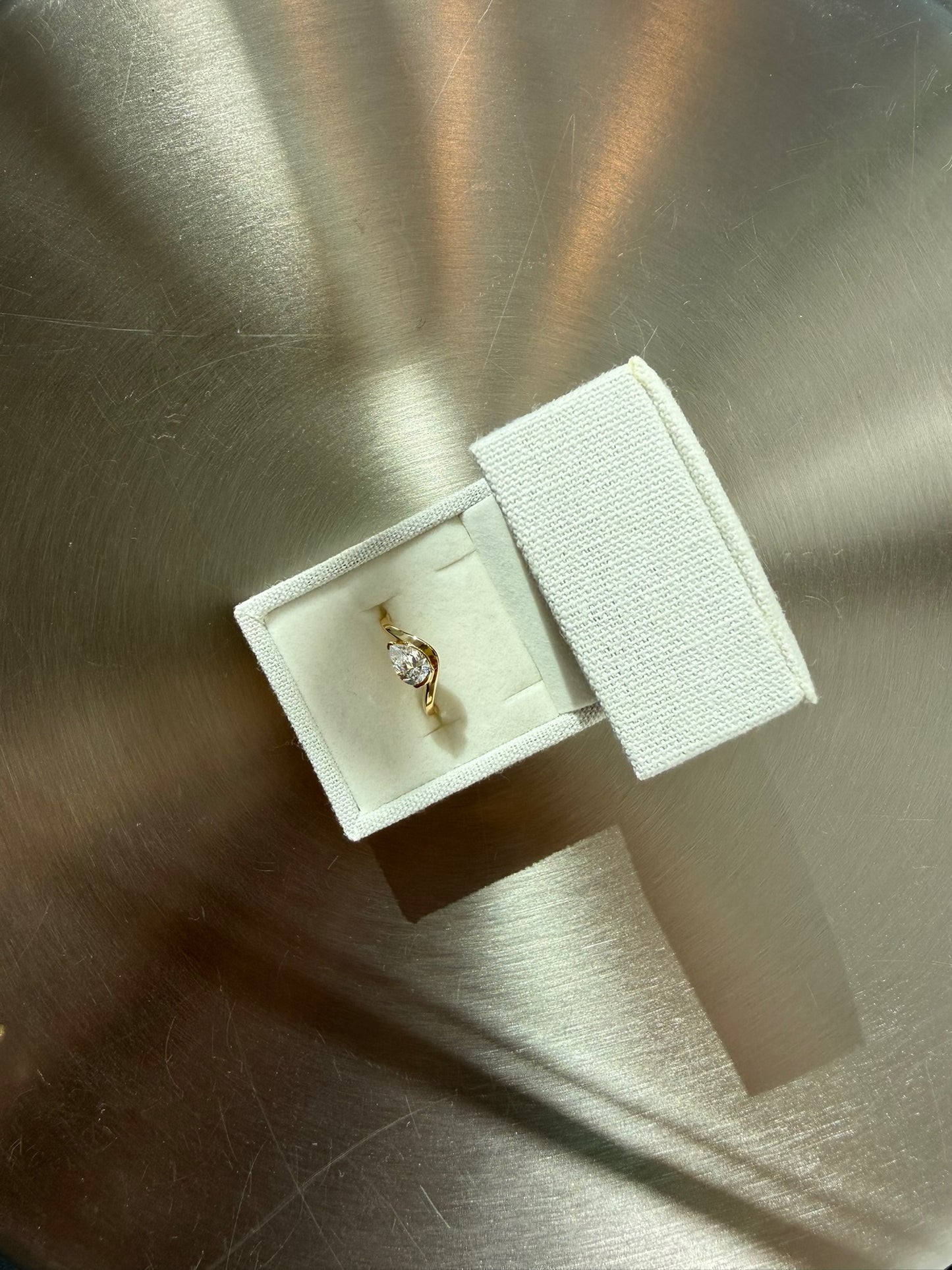 Bold Pear Diamond Ring - 14K Yellow Gold (0.70 ct.)