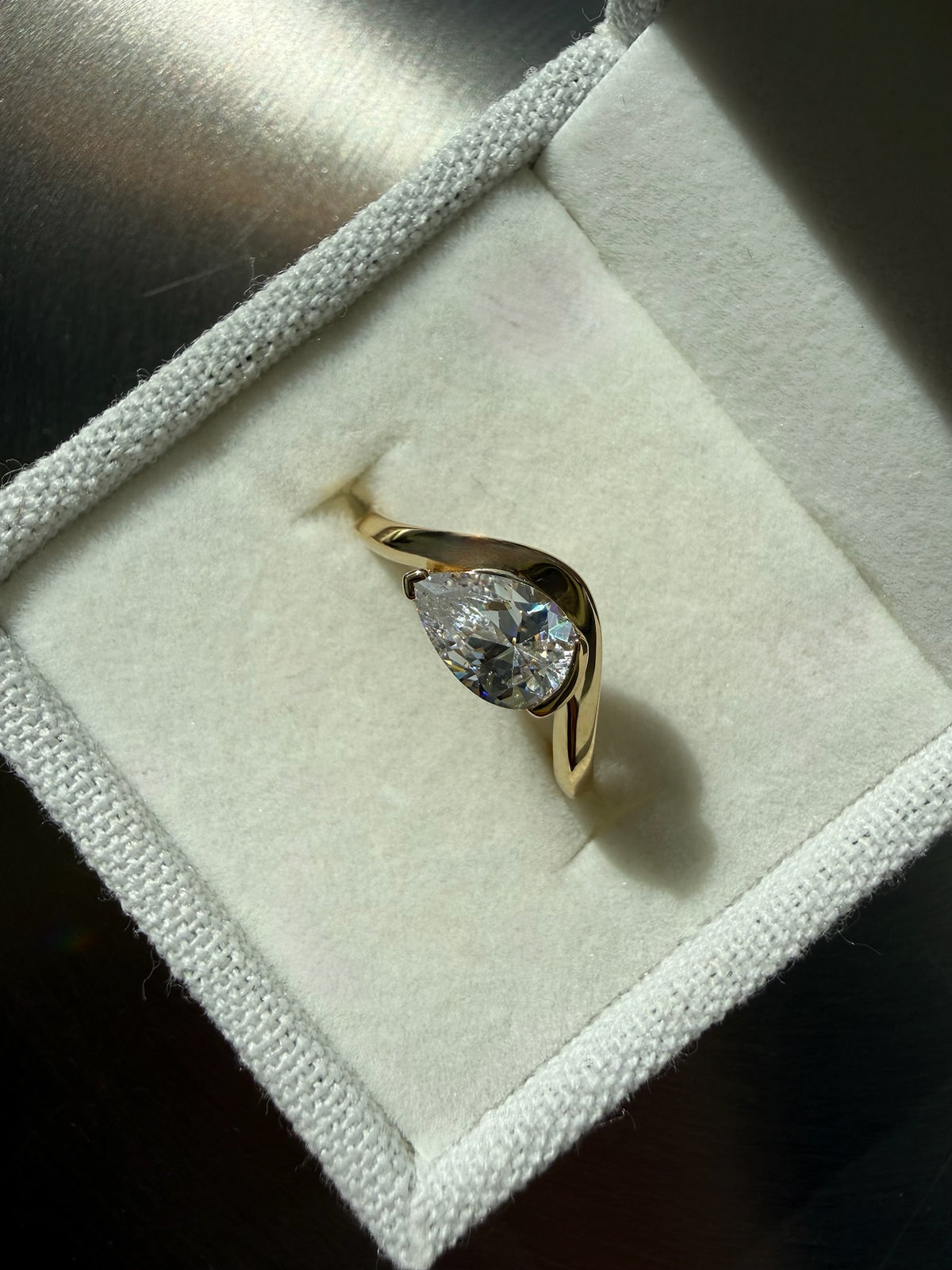 Bold Pear Diamond Ring - 14K Yellow Gold (0.70 ct.)