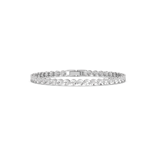 Bezel Tennis Lab-grown Diamond Bracelet - 14K White Gold (1 ct.)