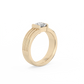 Bold Statement Ribbed Lab-grown Diamond Ring - 14K Yellow Gold (0.81 ct.)