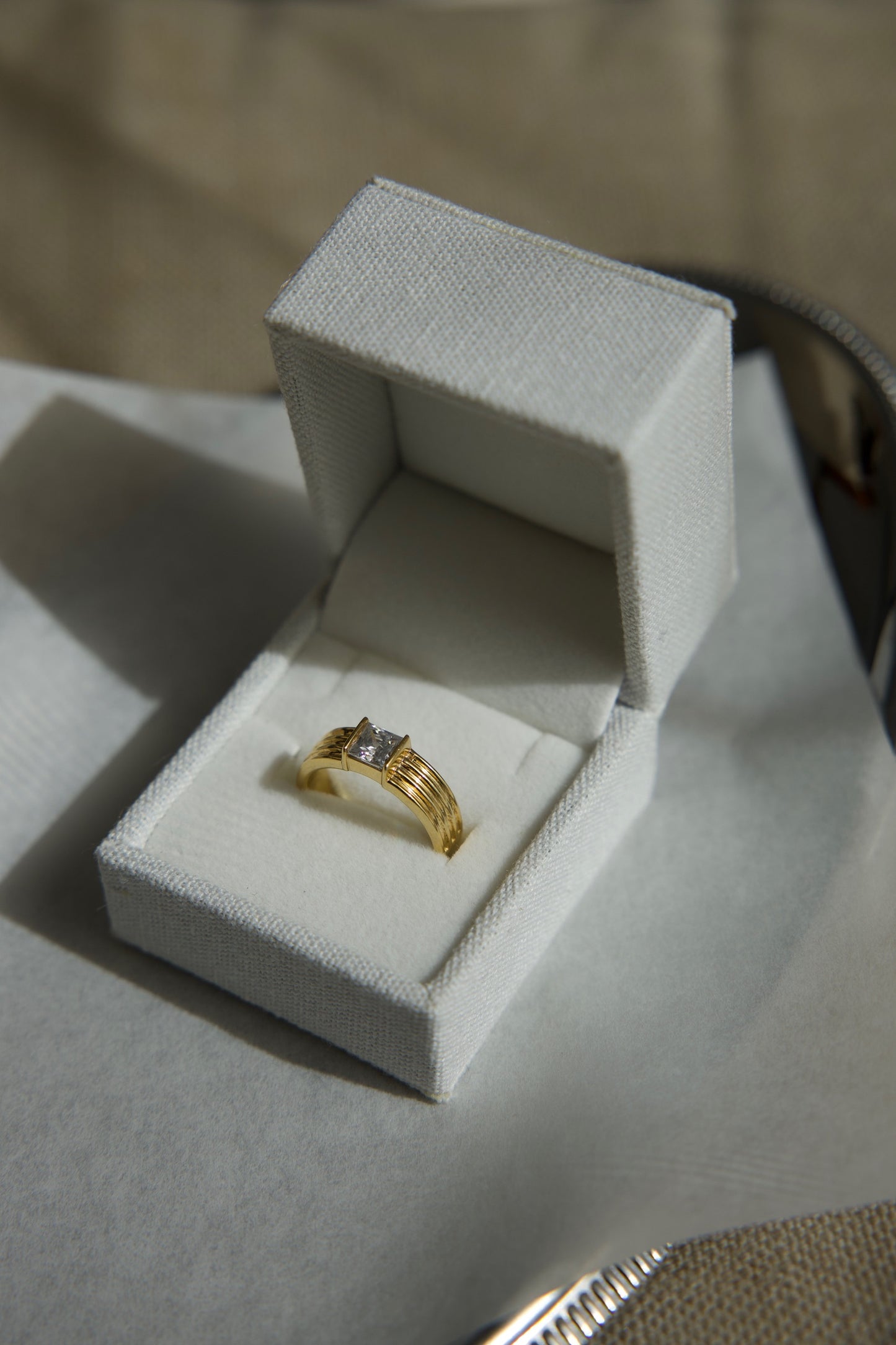 Bold Statement Ribbed Lab-grown Diamond Ring - 14K Yellow Gold (0.81 ct.)