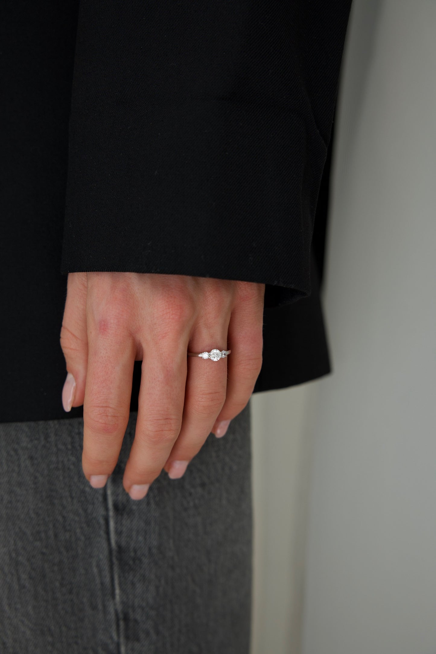 Petite Trilogy Diamond Ring - 14K White Gold (0.6 ct.)