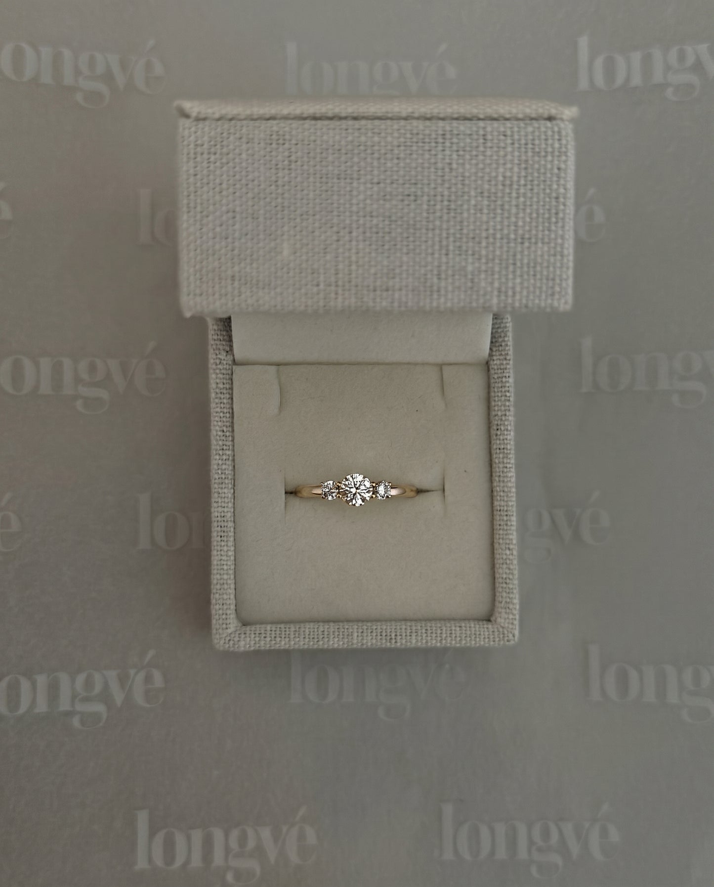 Petite Trilogy Lab-grown Diamond Ring - 14K Yellow Gold (0.6 ct.)