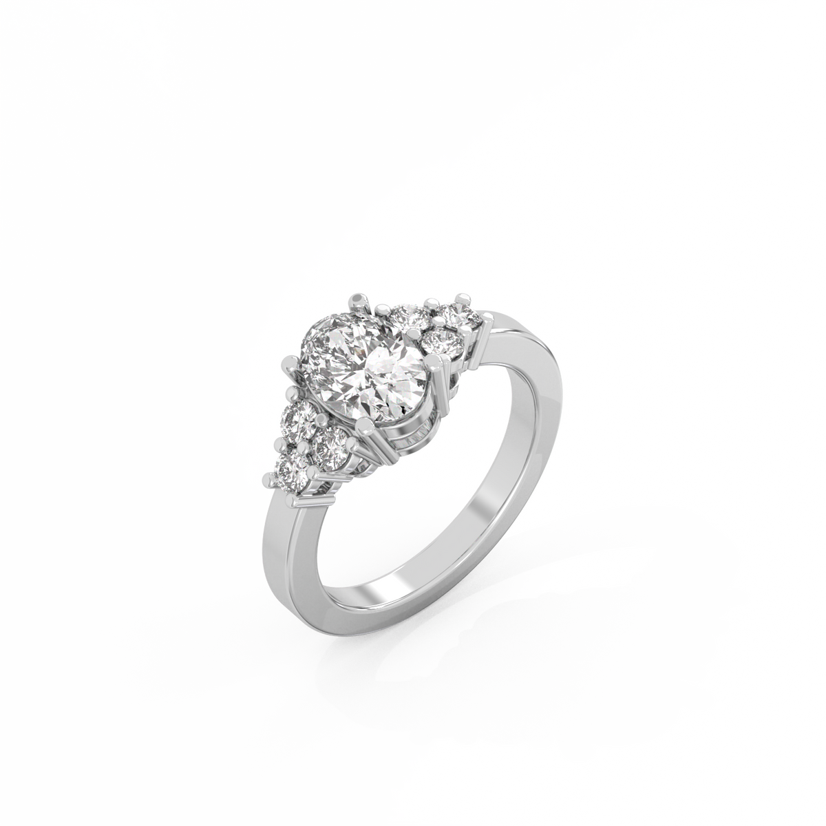 Illusion Diamond Ring - 14K White Gold (1.35 ct.)