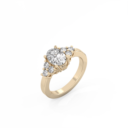 Illusion Lab-grown Diamond Ring - 14K Yellow Gold (1.35 ct.)