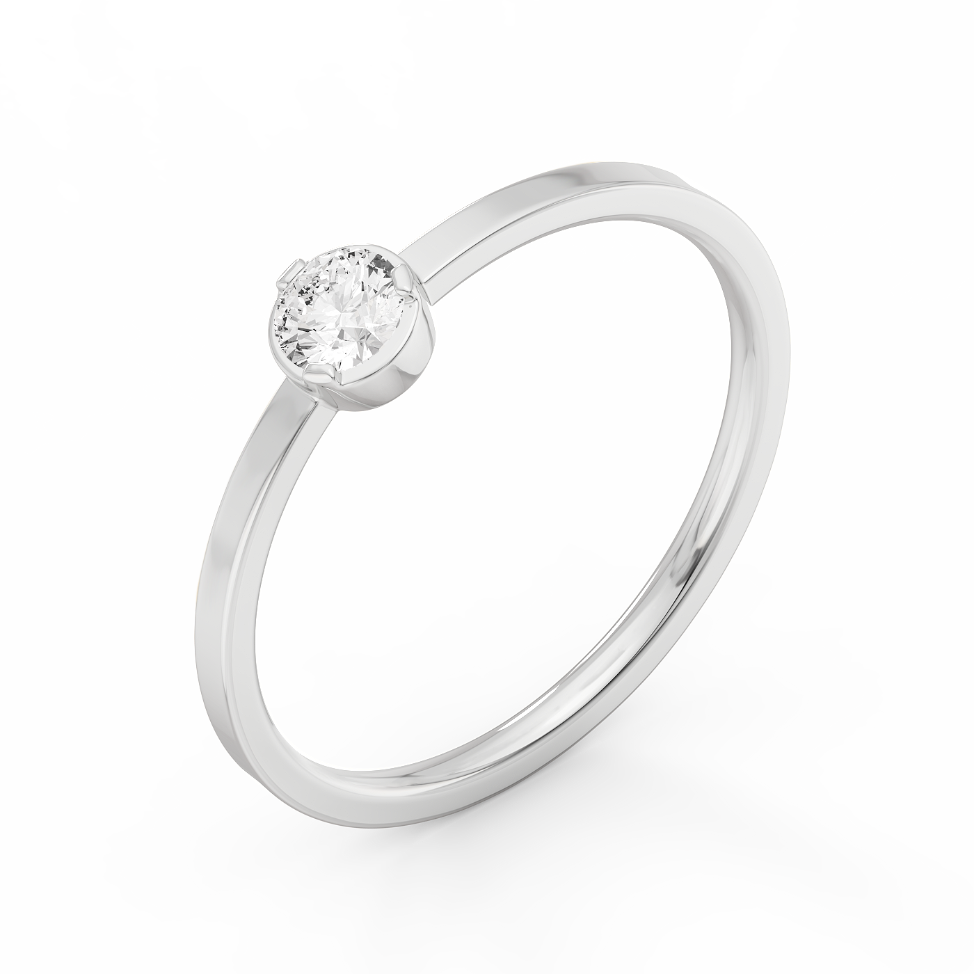Lab-grown Diamond Solitaire Bezel Ring Medium (0.17 ct.)