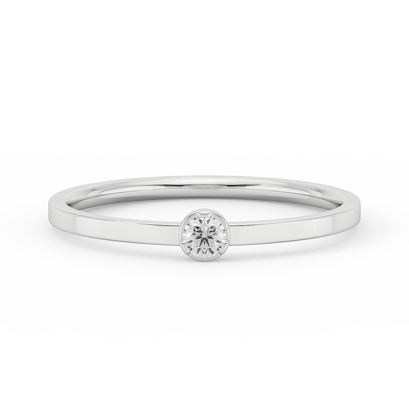 Lab-grown Diamond Solitaire Bezel Ring Small (0.06 ct.)