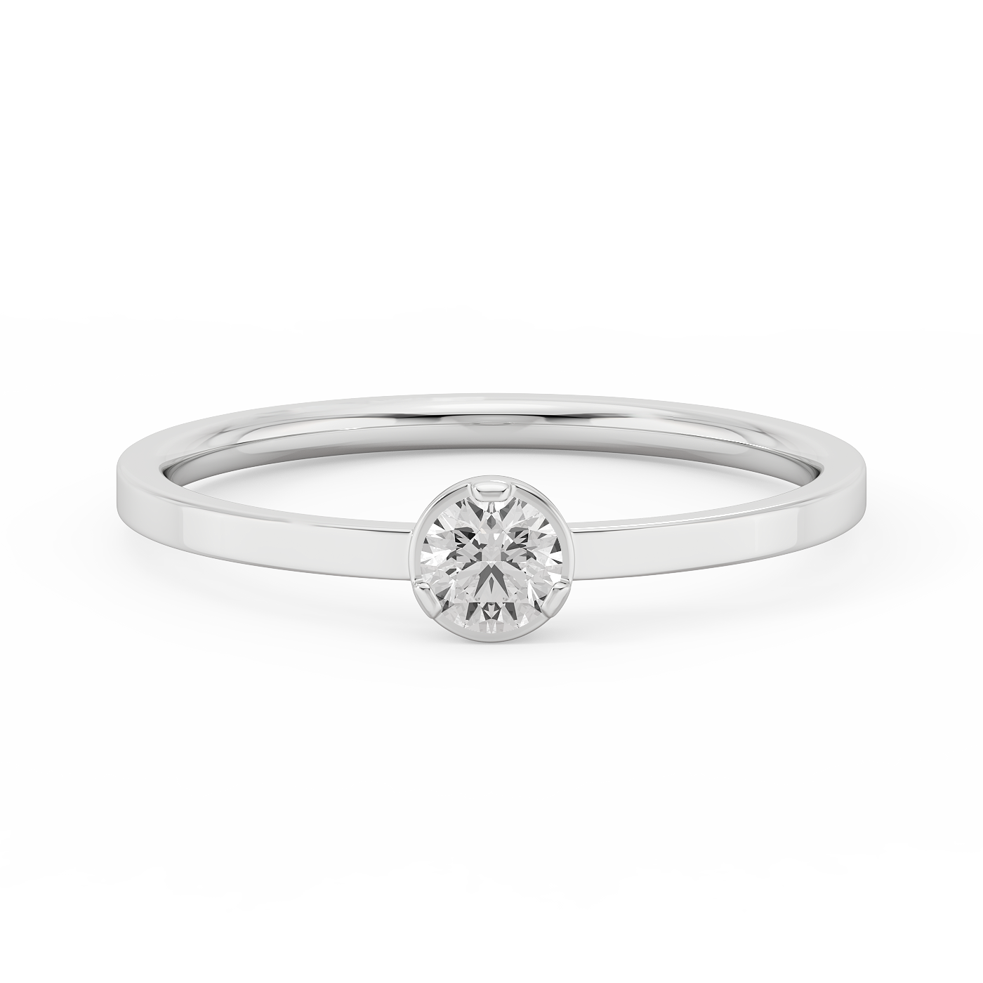 Lab-grown Diamond Solitaire Bezel Ring Medium (0.17 ct.)