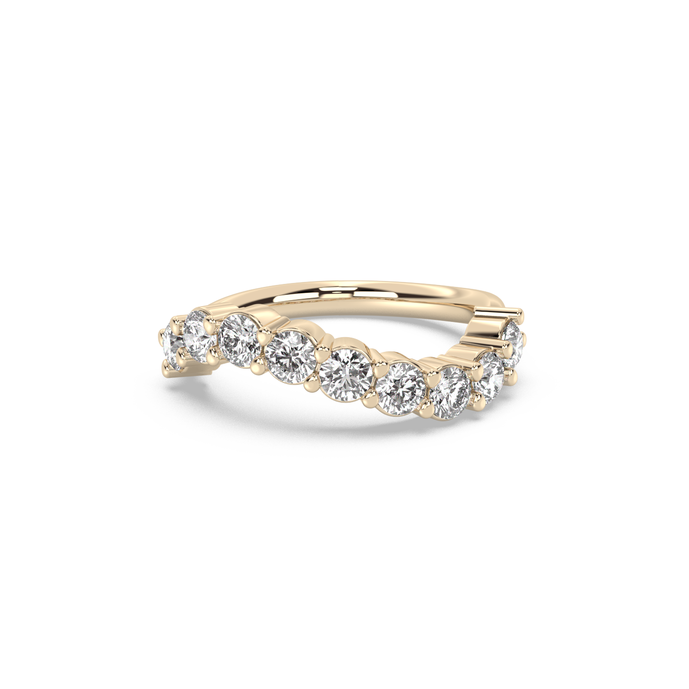 Bold Wave Lab-grown Diamond Ring - 14K Yellow Gold (0.85 ct.)