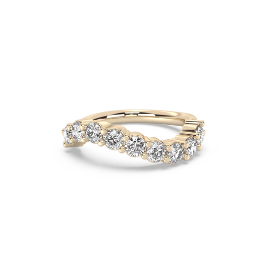 Bold Wave Lab-grown Diamond Ring - 14K Yellow Gold (0.85 ct.)