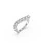 Bold Wave Lab-grown Diamond Ring - 14K White Gold (0.85 ct.)