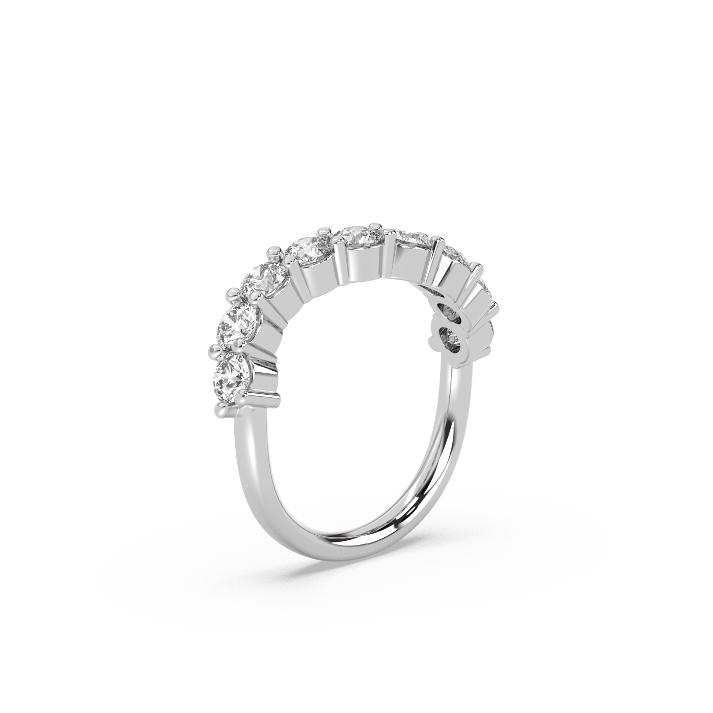 Bold Wave Lab-grown Diamond Ring - 14K White Gold (0.85 ct.)
