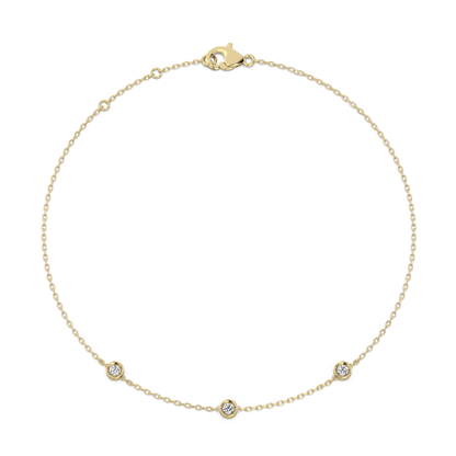 Bezel Diamond Bracelet 14K Gold (0.18 ct.)