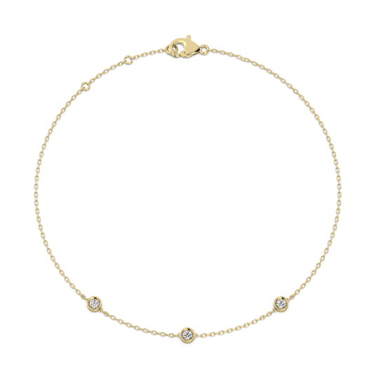 Bezel Diamond Bracelet 14K Gold (0.18 ct.)