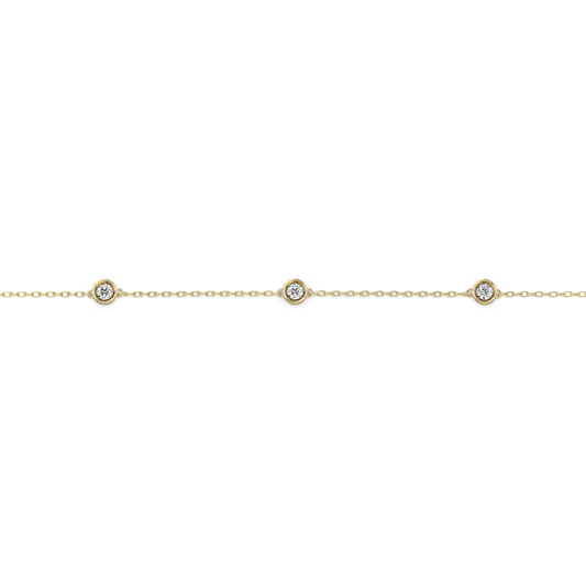 Bezel Diamond Bracelet 14K Gold (0.18 ct.)