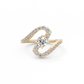 Bold Snake Solitaire Lab-grown Diamond Ring - 14K Yellow Gold (1.02 ct.)