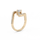 Bold Snake Solitaire Lab-grown Diamond Ring - 14K Yellow Gold (1.02 ct.)
