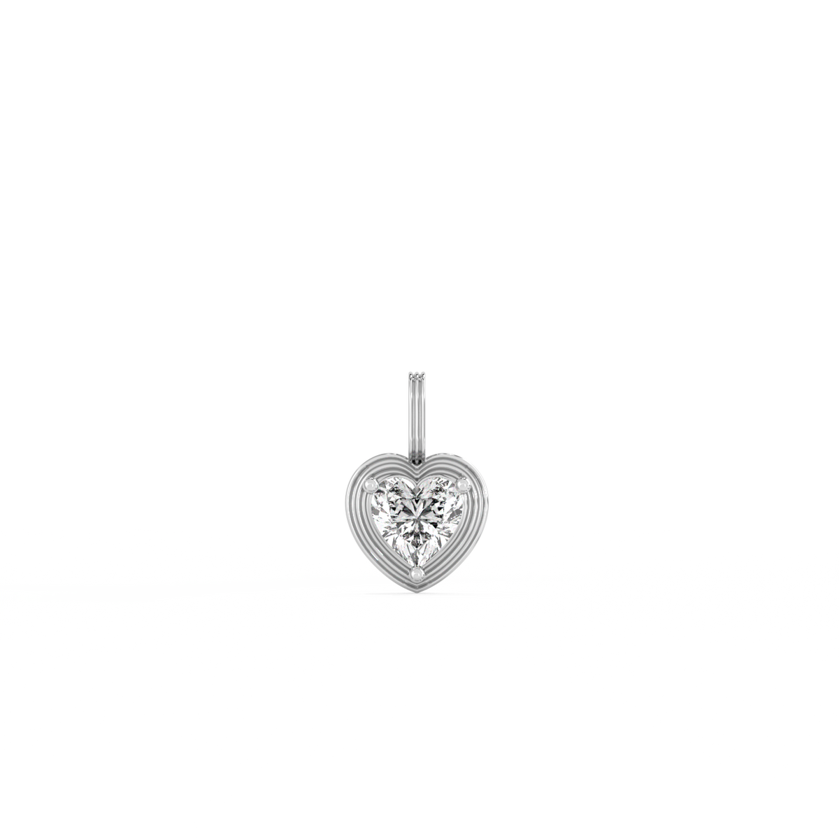 Heart Diamond Pendant - 14K White Gold (0.55 ct.)