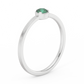 Green Emerald Solitaire Bezel Ring Medium (0.17 ct.)