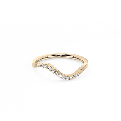 Little Wave Diamond Ring - 14K Yellow Gold (0.13 ct.)