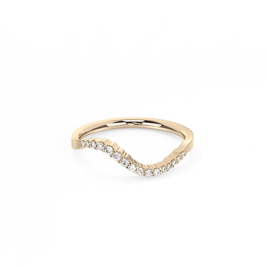 Little wave diamond ring 14K Gold (0.13 ct.)