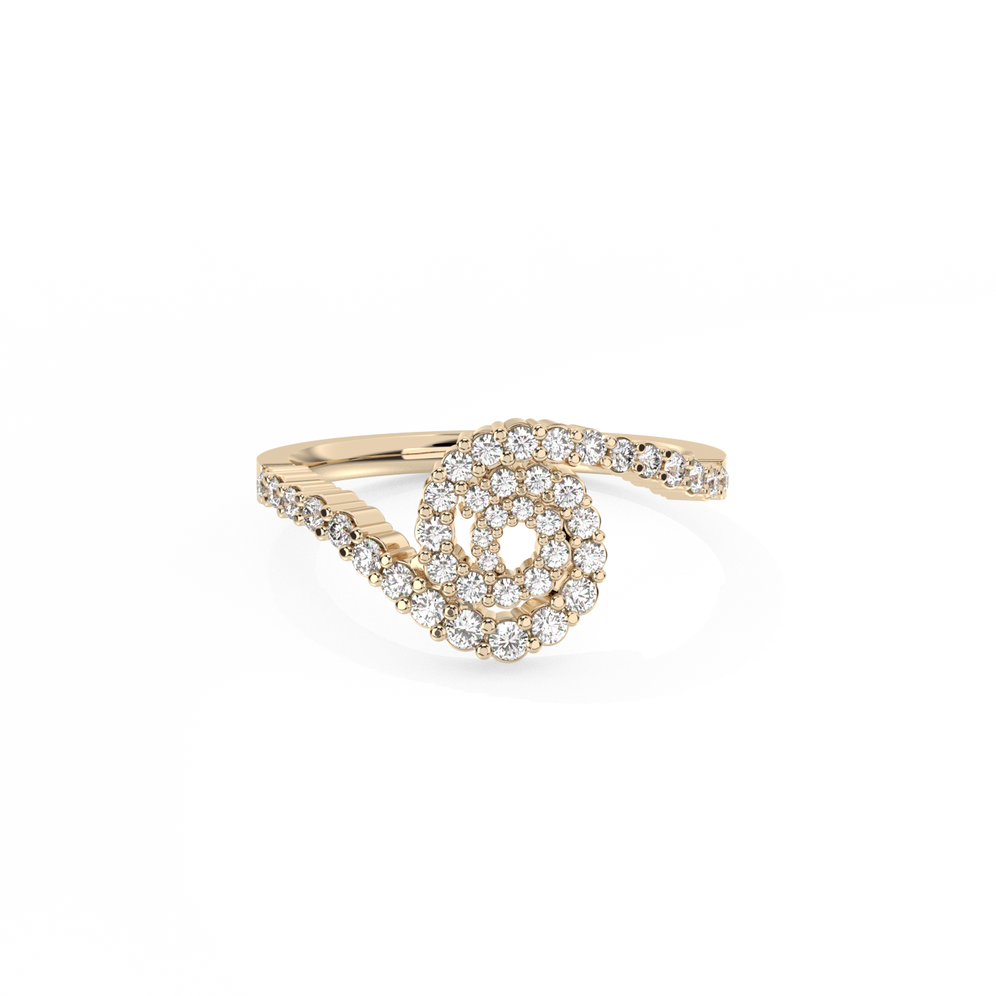 Shell diamond ring 14K Gold (0.56 ct.)