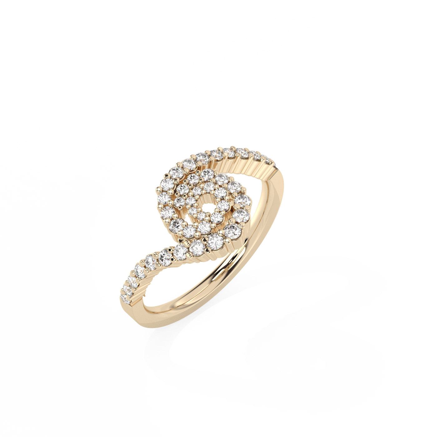 Shell diamond ring 14K Gold (0.56 ct.)