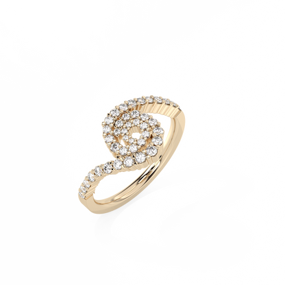 Shell diamond ring 14K Gold (0.56 ct.)