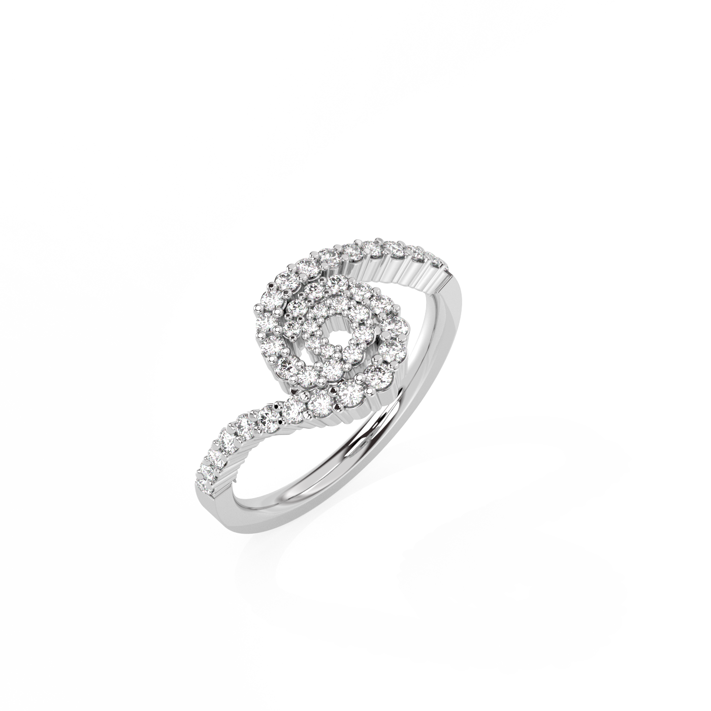 Shell diamond ring 14K Gold (0.56 ct.)