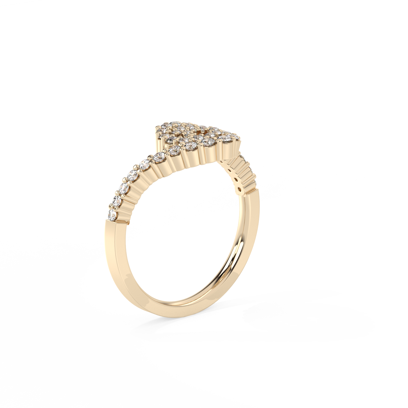 Shell diamond ring 14K Gold (0.56 ct.)