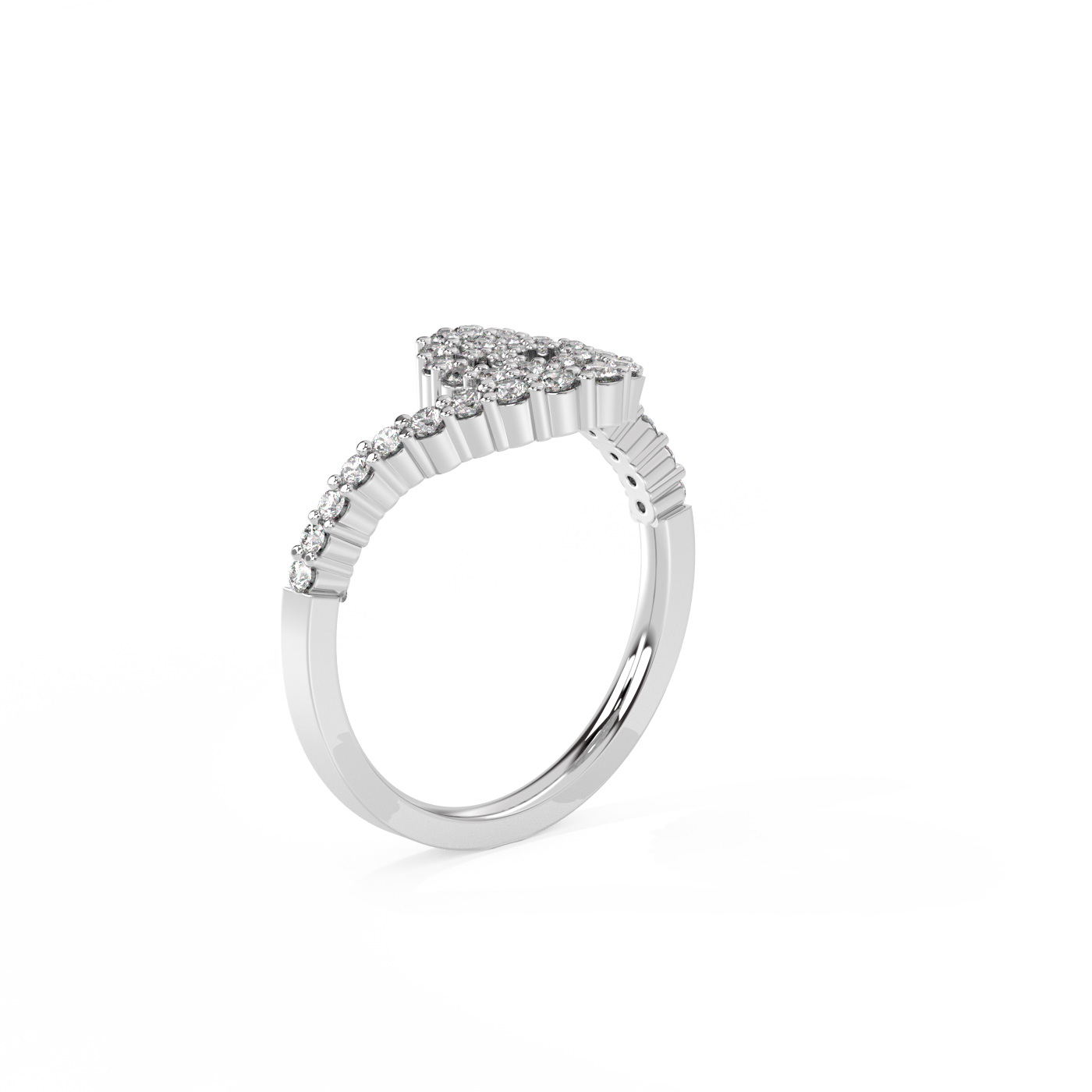 Shell diamond ring 14K Gold (0.56 ct.)