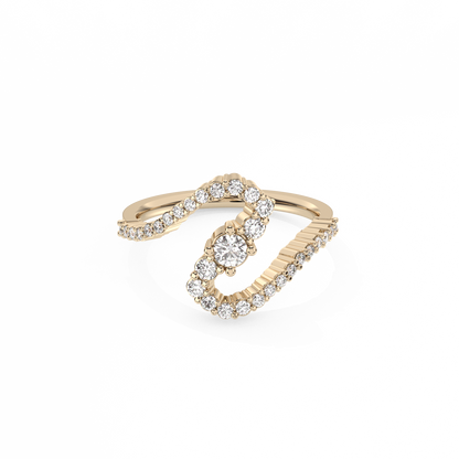 Snail solitaire diamond ring 14K Gold (0.50 ct.)