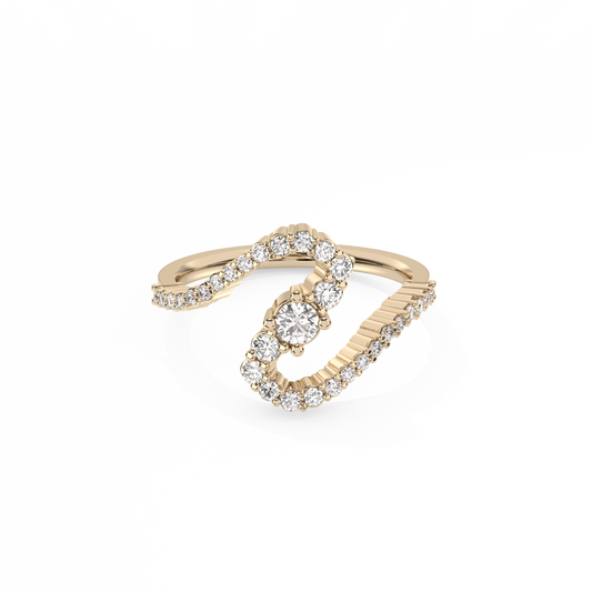 Snail solitaire diamond ring 14K Gold (0.50 ct.)