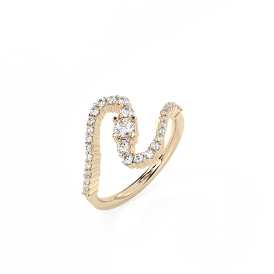 Snail solitaire diamond ring 14K Gold (0.50 ct.)