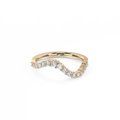 Wave Lab-grown Diamond Ring - 14K Yellow Gold (0.43 ct.)