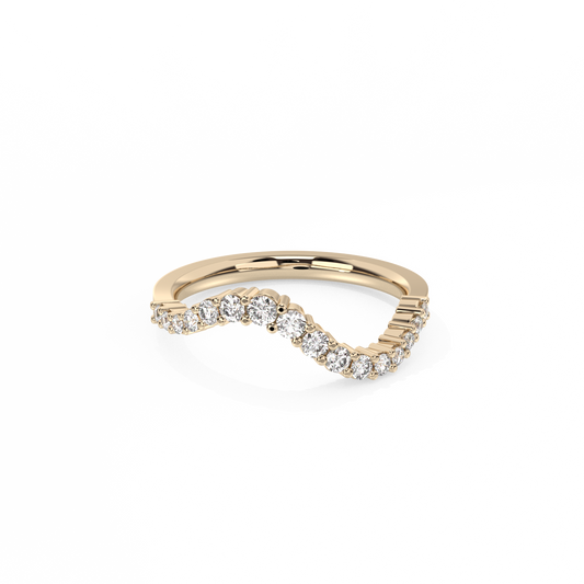 Wave diamond ring 14K Gold (0.43 ct.)