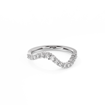 Wave Diamond Ring - 14K White Gold (0.43 ct.)