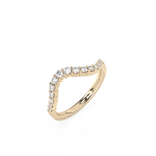Wave diamond ring 14K Gold (0.43 ct.)