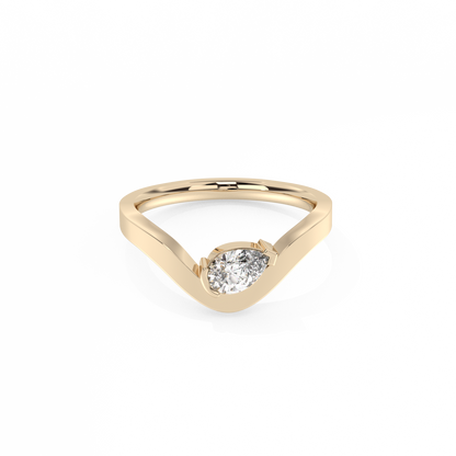 Pear Diamond Ring - 14K Yellow Gold (0.45 ct.)
