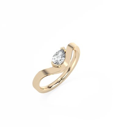 Pear diamond ring 14K Gold (0.45 ct.)