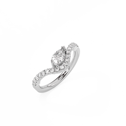 Pear Pavé Diamond Ring 14K Gold (0.77 ct.)