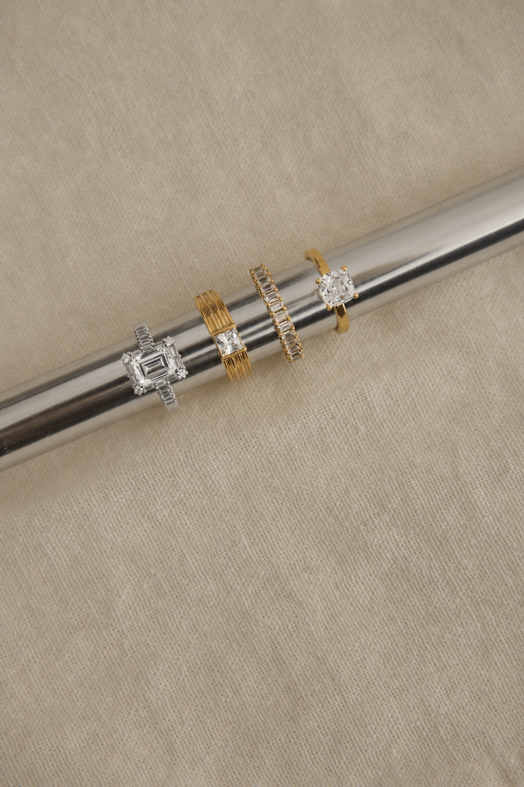 Baguette Halo Lab-grown Diamond Ring  - 14K White Gold (2.55 ct.)