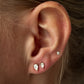 Medium pear cut diamond stud 14K Gold (0.20 ct.) | Single