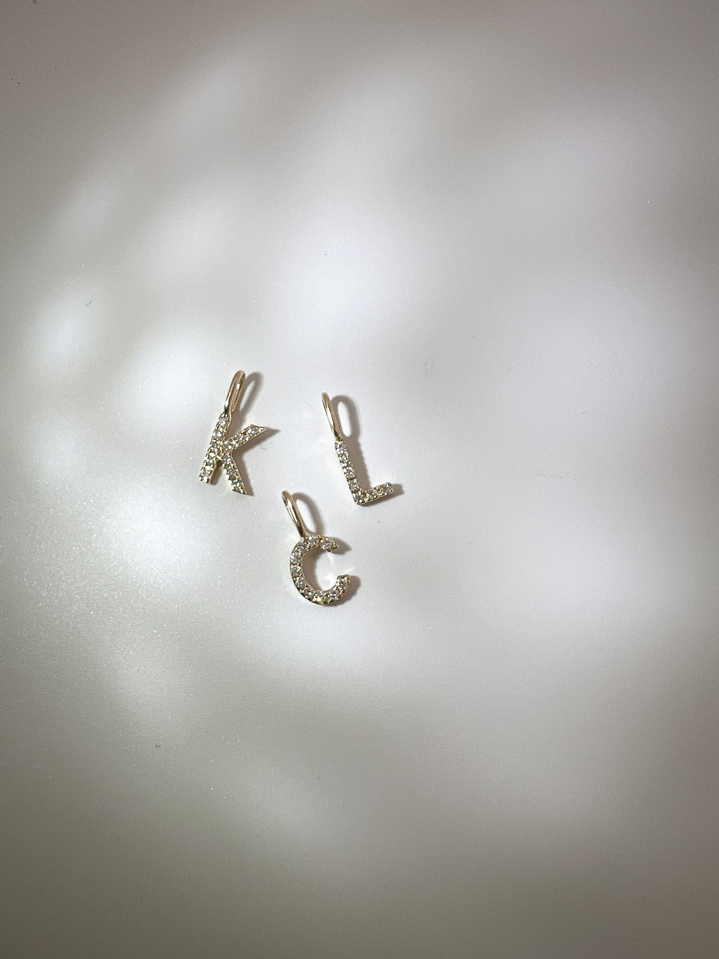 Letter Lab-grown Diamond Pendant (0.04 ct.) 14K Gold