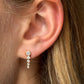 Short Dangling Diamond Bezel Stud 14K Gold (0.82 ct.) | Pair