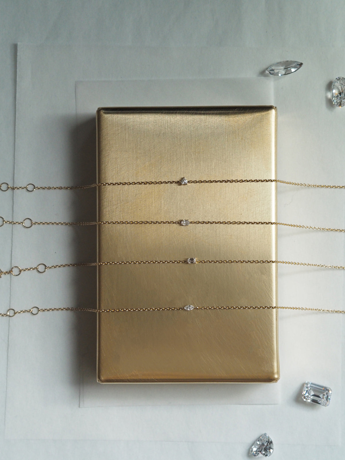 Marquise Cut Lab-grown Diamond Bracelet - 14K Yellow Gold (0.06 ct.)
