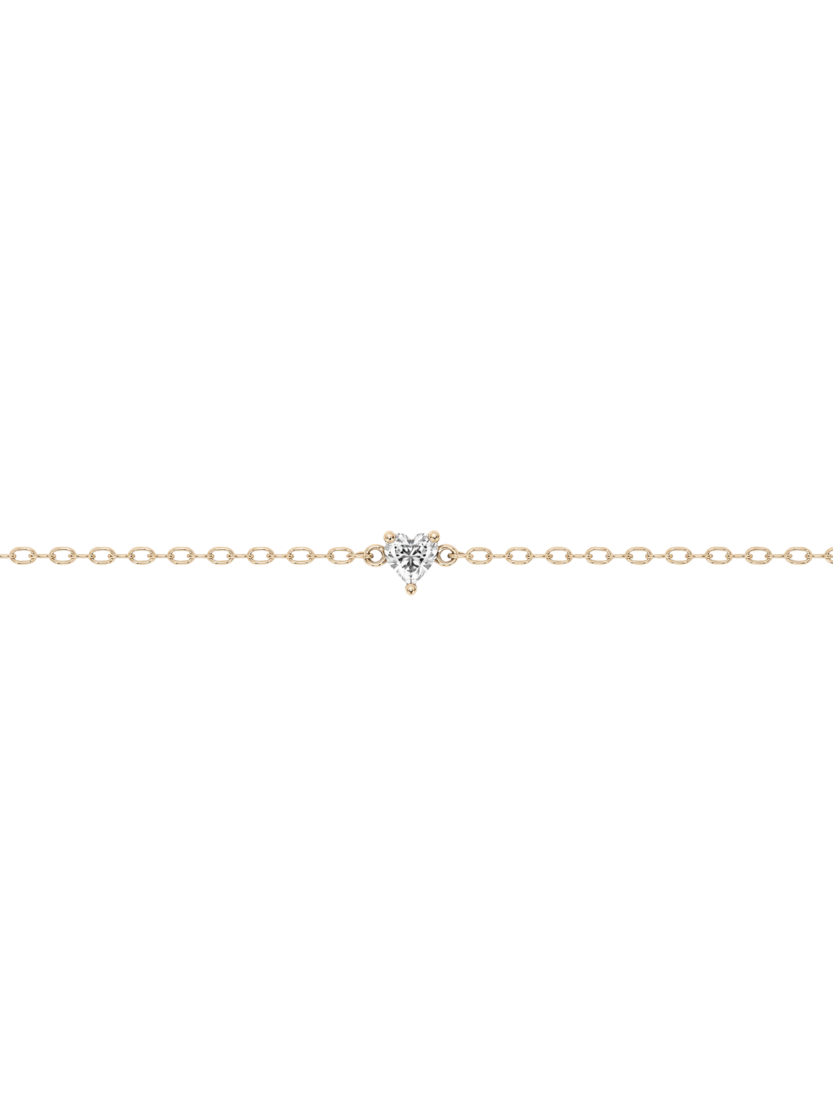 Heart Cut Lab-grown Diamond Bracelet - 14K Yellow Gold (0.06 ct.)