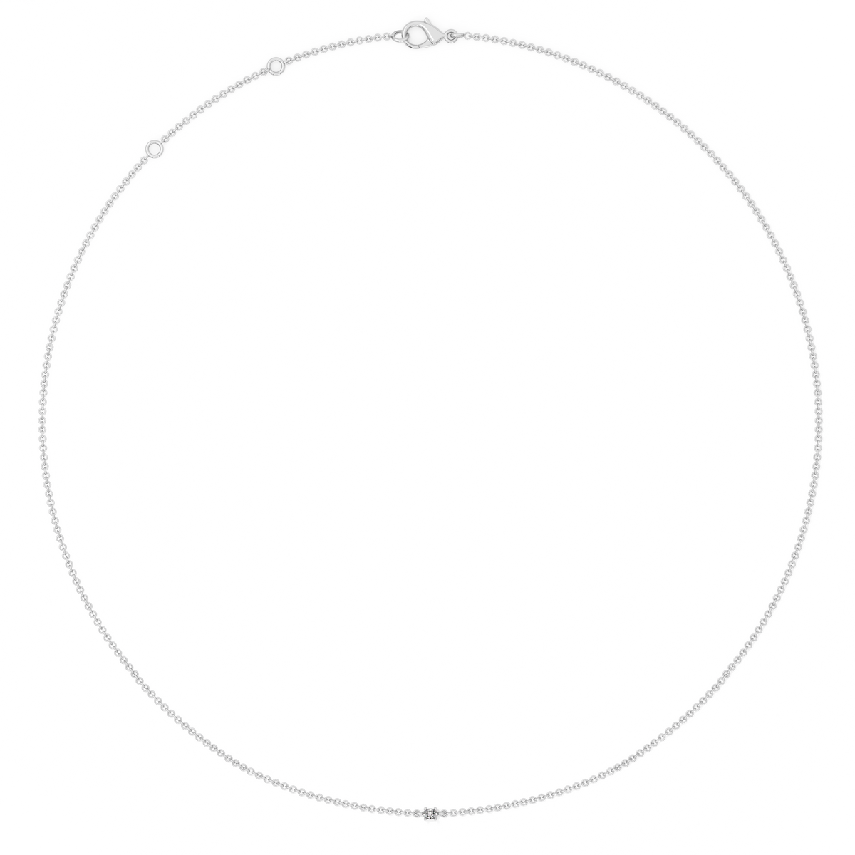 Oval Cut Lab-grown Diamond Bracelet - 14K White Gold (0.06 ct.)
