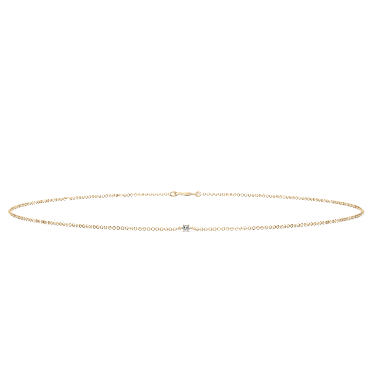 Oval Cut Lab-grown Diamond Bracelet - 14K Yellow Gold (0.06 ct.)